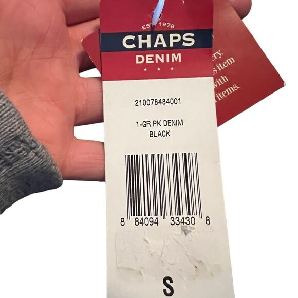NWT! Chaps black denim jacket. Size small - Picture 4 of 8